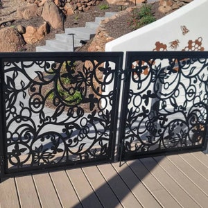 Aluminum Decor Panel Butterflies Privacy Screen, Metal Fence Wall Art, Decorative Panel, Outdoor Screen