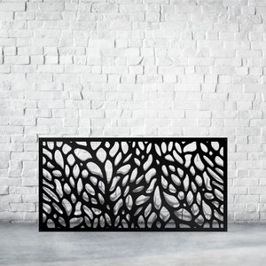 Steel,Tree Vines Panel, Decorative Laser Cut Metal Privacy Screen, Metal Fence Wall Art, Outdoor Indoor Privacy Metal Panel,