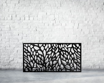 Steel,Tree Vines Panel, Decorative Laser Cut Metal Privacy Screen, Metal Fence Wall Art, Outdoor Indoor Privacy Metal Panel,