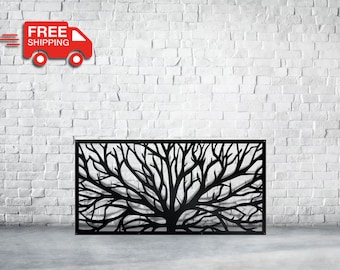 Aluminum Tree Privacy Panel, privacy screen, privacy screen indoor, metal screen panel, metal decorative panel, Decorative Panel, Wall Art