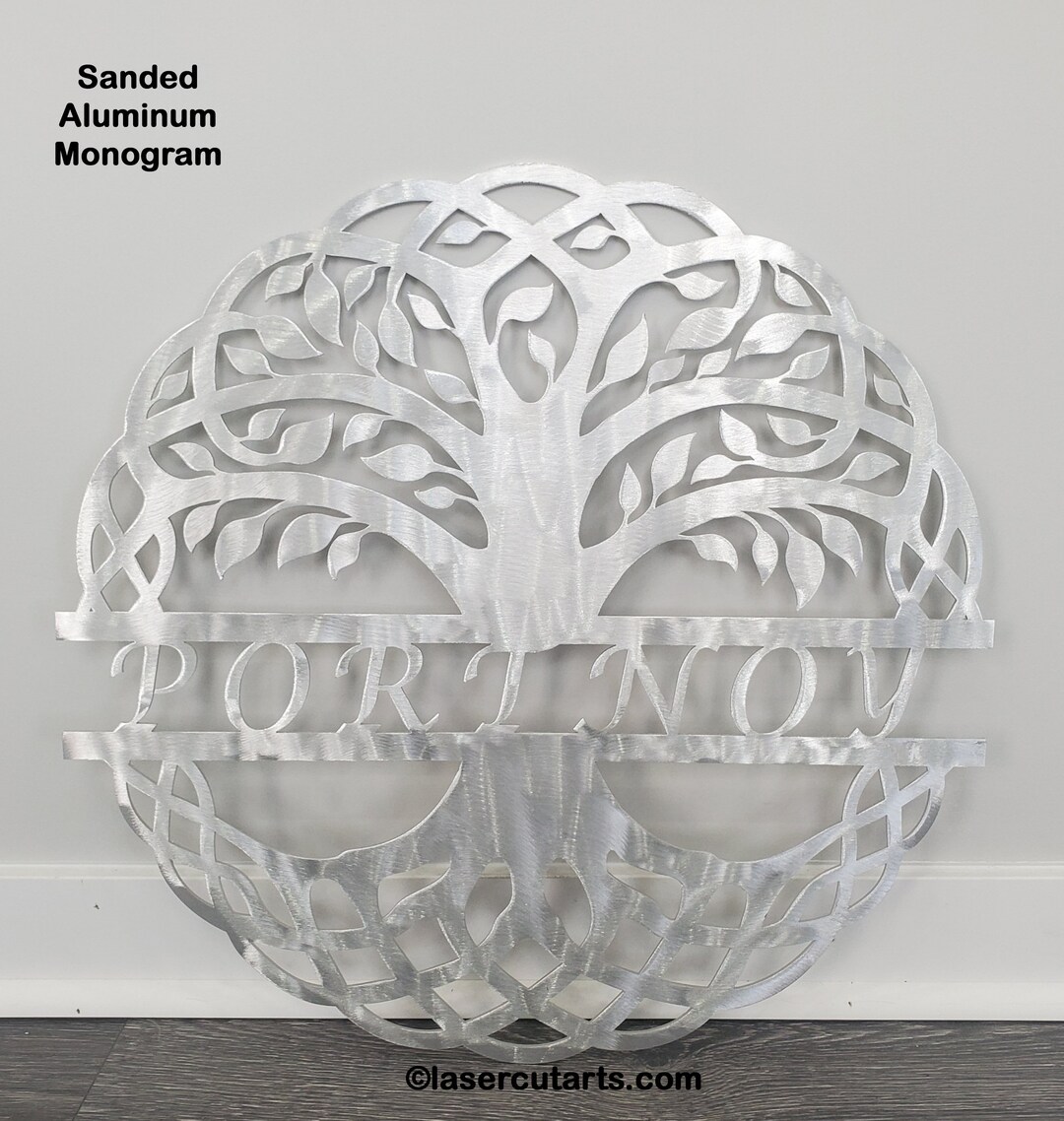 Personalized Tree of Life With Last Name Metal Wall Art, - Etsy