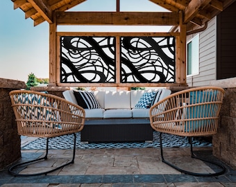 Aluminum Decorative Laser Cut Metal Privacy Screen, Metal Fence Wall Art, Outdoor Indoor Privacy Metal Panel,  screen