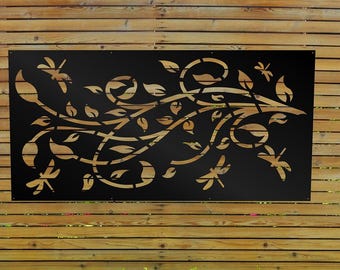 Aluminum Metal Panel Inserts, Decorative Privacy Screen, Wall Art, Fence Panel, Home Decor