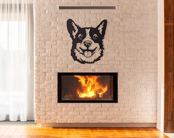 Dog Large Metal Wall Art and Decor Home Decoration, Gift for Dog Lovers, Personalized Unique Housewarming, Wedding or Valentines Gifts