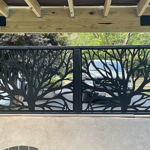 Aluminum panel, aluminum will not rust. Tree Panel, Metal Privacy Screen, Fence, Decorative Panel, Wall Art, Mothers Day