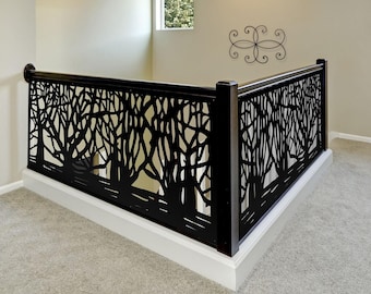 Metal Garden Fence Privacy Screen Decorative Aluminum Outdoor Fence Panel Modern Design Forest Vines Panel