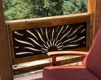 Aluminum Decor Half Sun Panel Railing Custom Panels, Room Divider, Sun Privacy Panel, Outdoor Privacy Screen