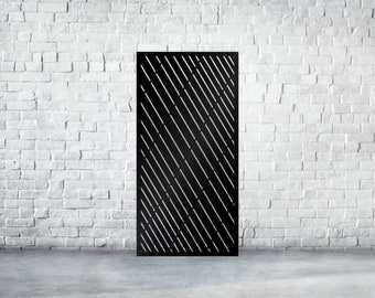 Steel Metal Stripes Wall Decoration, Modern Minimalist Design Living Room Art,  Unique Home Decor, Housewarming Gift,