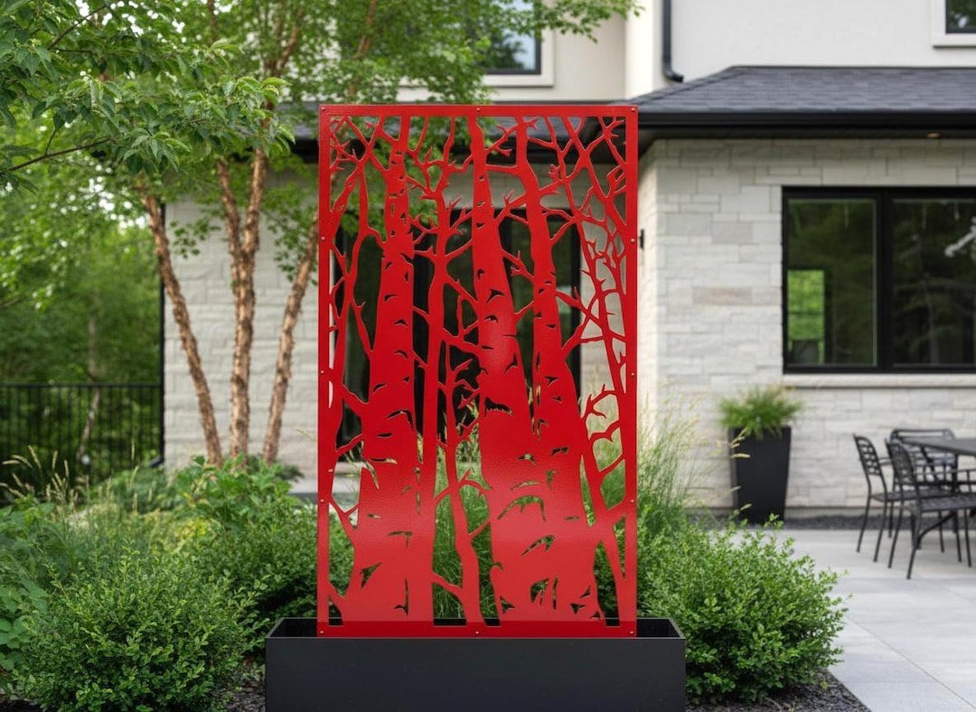 Metal Garden Fence Privacy Screen Decorative Aluminum Outdoor Fence ...