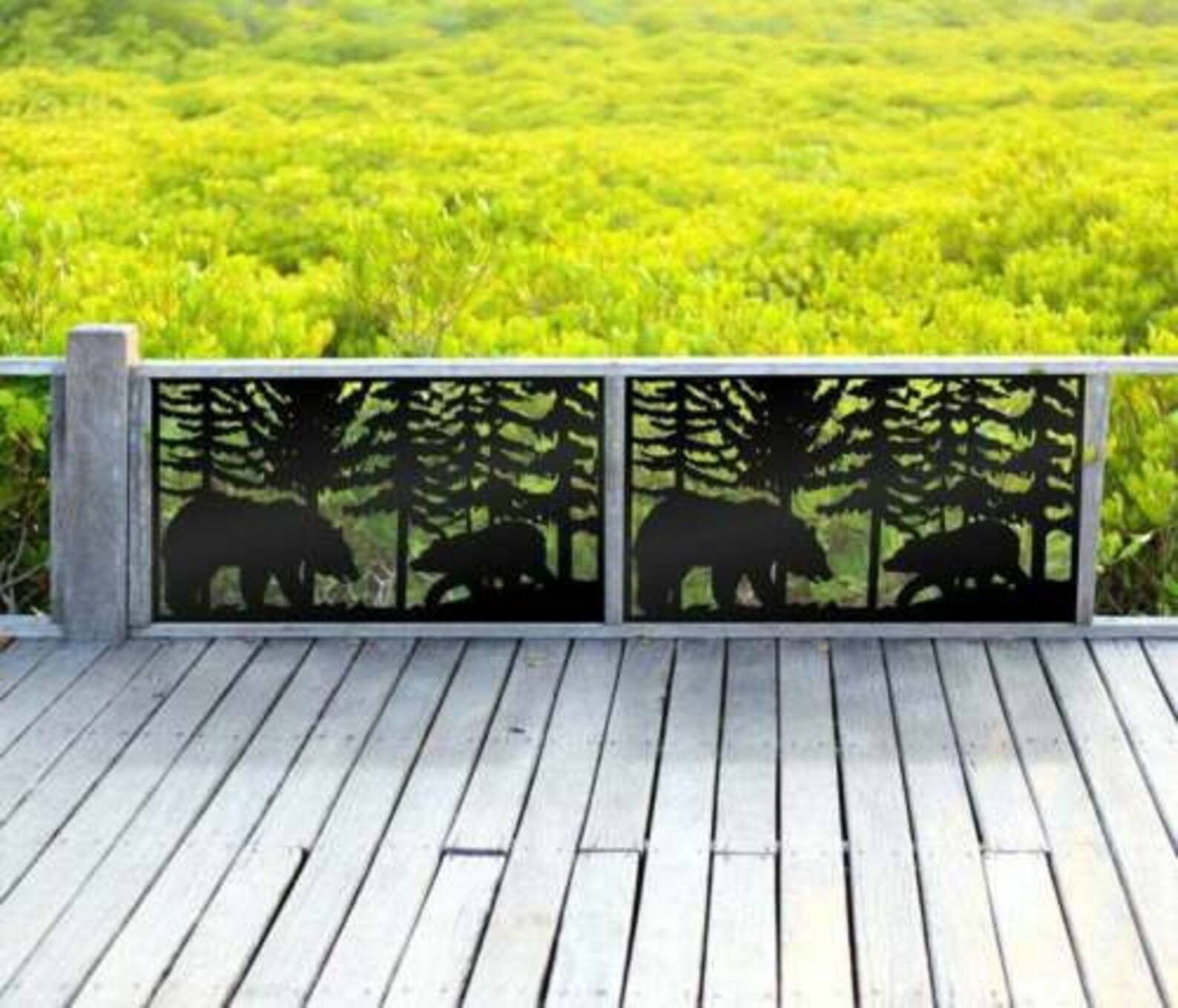 Wildlife Scenery Metal Privacy Screen Outdoor Wall Aluminum Etsy