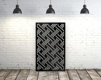 Aluminum Decor Modern Interior Railings, Staircase Decorative Panel Inserts, Metal Balusters, Custom Made, Lasercutarts Metal Privacy Screen