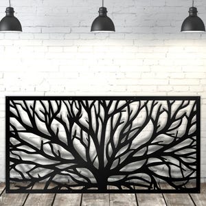 Metal Garden Fence Privacy Screen Decorative Aluminum Outdoor Fence Panel Modern Design Tree Trunk Panel