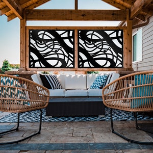 Aluminum Decorative Laser Cut Metal Privacy Screen, Metal Fence Wall Art, Outdoor Indoor Privacy Metal Panel,  screen