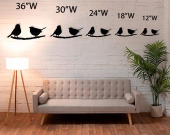 Birds on a Branch Metal Wall Art, Bird Lovers Gift, Metal Garden Decor, Outdoor Home Art, Nature Inspired