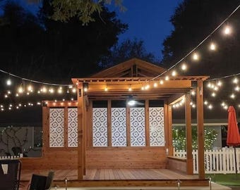 Aluminum Decor Panel Laser Cut Metal Sheets With Natural Designs Metal Privacy Screen,