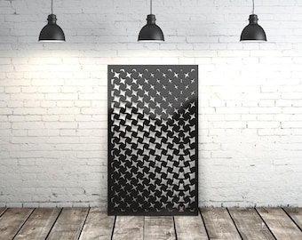 Aluminum Decor Panel, Wavy Wall Panels / Star privacy panel Outdoor/Indoor Living Metal Privacy Screen,  Home Decor Railing