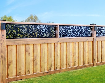 Aluminum Fence Topper  Wall or Fence Topper, Metal Fencing, Low Maintenance Metal Garden Fencing, Maple Leaves Metal Privacy Screen, gift