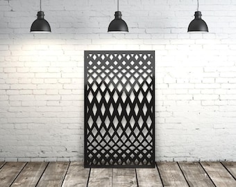 Aluminum Decor Panel, Laser Cut Privacy Screens - Dime Geometric Privacy Panel Outdoor/Indoor Living Metal Privacy Screen,