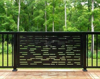 Steel Decor Panel for Outdoor Garden, Metal Privacy Screen Divider, Decorative Fence Artwork, Contemporary Style,