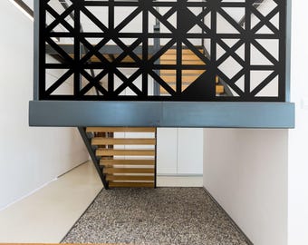 Trinity Panel Metal Privacy Screen, Decorative Outdoor Garden Fence Art, Black Wall Art Decor, Modern Home Decor