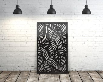 Swirl Decor Panel Metal Privacy Screen Decorative Panel Outdoor Garden Fence Art,