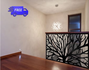 Steel Decor Panel, Tree Privacy Panel, Metal Privacy Screen, Fence, Decorative Panel, Wall Art,