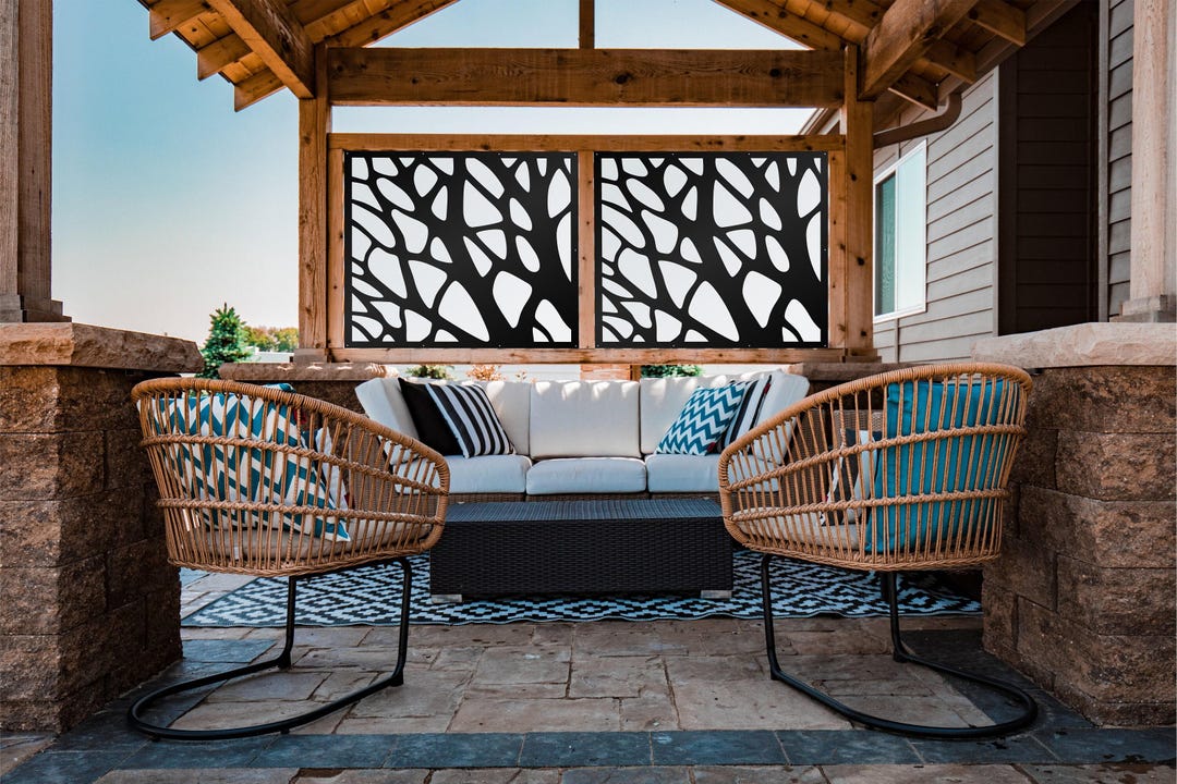 Metal Garden Fence Privacy Screen Decorative Aluminum Outdoor Fence ...