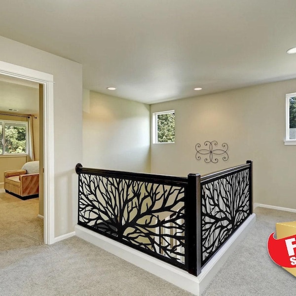 Metal Garden Fence Privacy Screen Decorative Aluminum Outdoor Fence Panel Modern Design Tree Trunk Panel