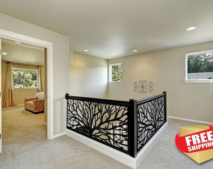 Featured listing image: Metal Garden Fence Privacy Screen Decorative Aluminum Outdoor Fence Panel Modern Design Tree Trunk Panel