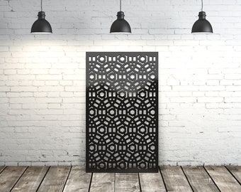 Aluminum Decor Panel Custom Metal Art Circle Ornament Privacy Panel Outdoor/Indoor Living Custom room divider, Lasercutarts,