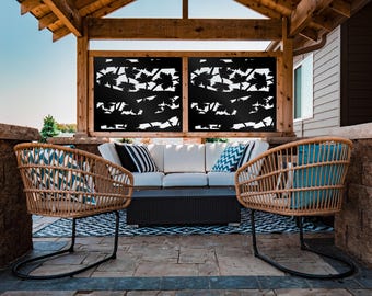 Aluminum Privacy Screen Privacy Screen Home Decor, Metal Garden, Fence Topper, Outdoor Décor, Art,