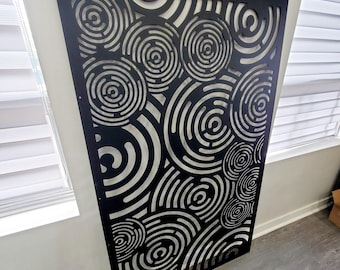 Aluminum Outdoor Metal Screen Panels / Modern circles privacy panel Outdoor/Indoor Living Metal Privacy Screen,