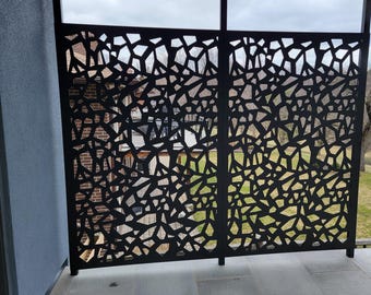 Aluminum Decor Panel Railing Deck Room Divider Black Garden Metal Panel Aluminum Panel Metal Privacy Screen,