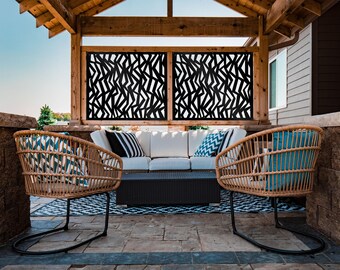 Aluminum Decor Panel String panel, Bush Panel, 36"W x 24”H, Metal Decorative Panel Privacy Indoor Outdoor Garden Fence Art,