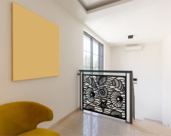Aluminum Decor Seashell Panels and room dividers, Unique Laser Cut Metal Wall Art,Privacy Screen, Room Divider,Fence Inserts,
