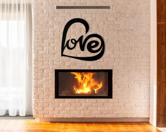 Romantic Gift, Wedding Decoration, Love Metal Word Sign, Love Decor for Bedroom, Love Display Piece