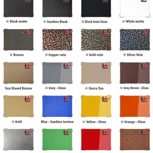 the different colors of glass and metal