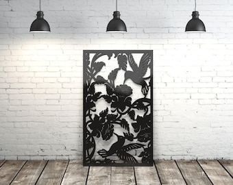 Aluminum Decor Outdoor Decorative Metal Privacy Screens Humming bird privacy panel Outdoor/Indoor Living Metal Privacy Screen gift