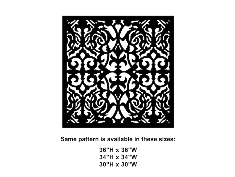LaserCutArts Iron Fireplace Screen - Thumbnail 4