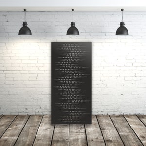 Sound Wave Privacy Panel, Metal Panel Privacy Screen Fence, Decorative Wall Art, Garden Indoor Outdoor,  Gift
