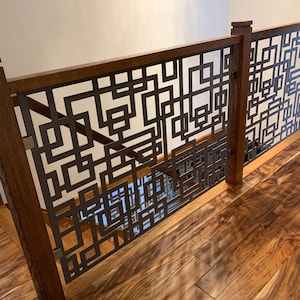 Aluminum Decor Home Decor Laser Cut Decorative Panels - Squares Privacy Panel Outdoor/Indoor Living Metal Privacy Screen,