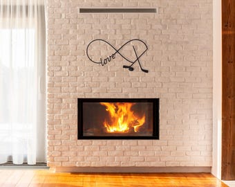 Hockey Love Sign, Metal Wall Art, Sports Love Sign, Hockey Players Gift, Sports Wall Decor