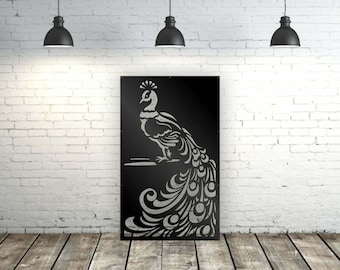 Aluminum Decor Panel Room Divider Metal Privacy Screen peacock pattern  Metal Fence Panel Metal Privacy Screen,