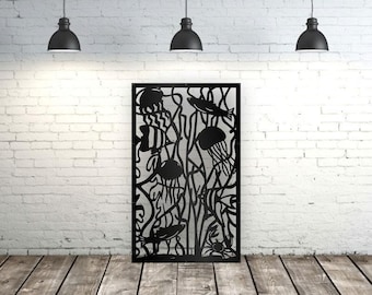 Ocean Life Panel Metal Garden Aluminum Panel Metal Privacy Screen
