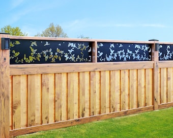 Maple Leaves Metal Privacy Screen, Aluminum Fence Topper, Metal Fencing, Garden Fencing, Low Maintenance