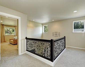 Aluminum Abstract Clover Panel, Metal Railing Panel, Laser Cut Decorative Privacy Screen, Metal Fencing, Powder Coated Decor Panel Home