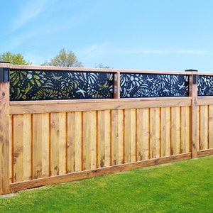 Aluminum Fence  Privacy Screen, Balcony, Deck Panel, Topper, Custom Order, Privacy Screen Staircase Railings, Balcony Panels, Dragonfly gift