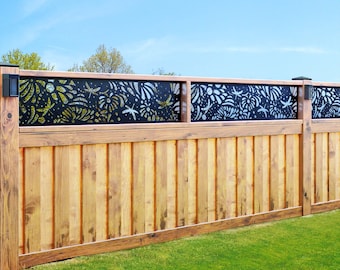 Aluminum Fence  Privacy Screen, Balcony, Deck Panel, Topper, Custom Order, Privacy Screen Staircase Railings, Balcony Panels, Dragonfly gift