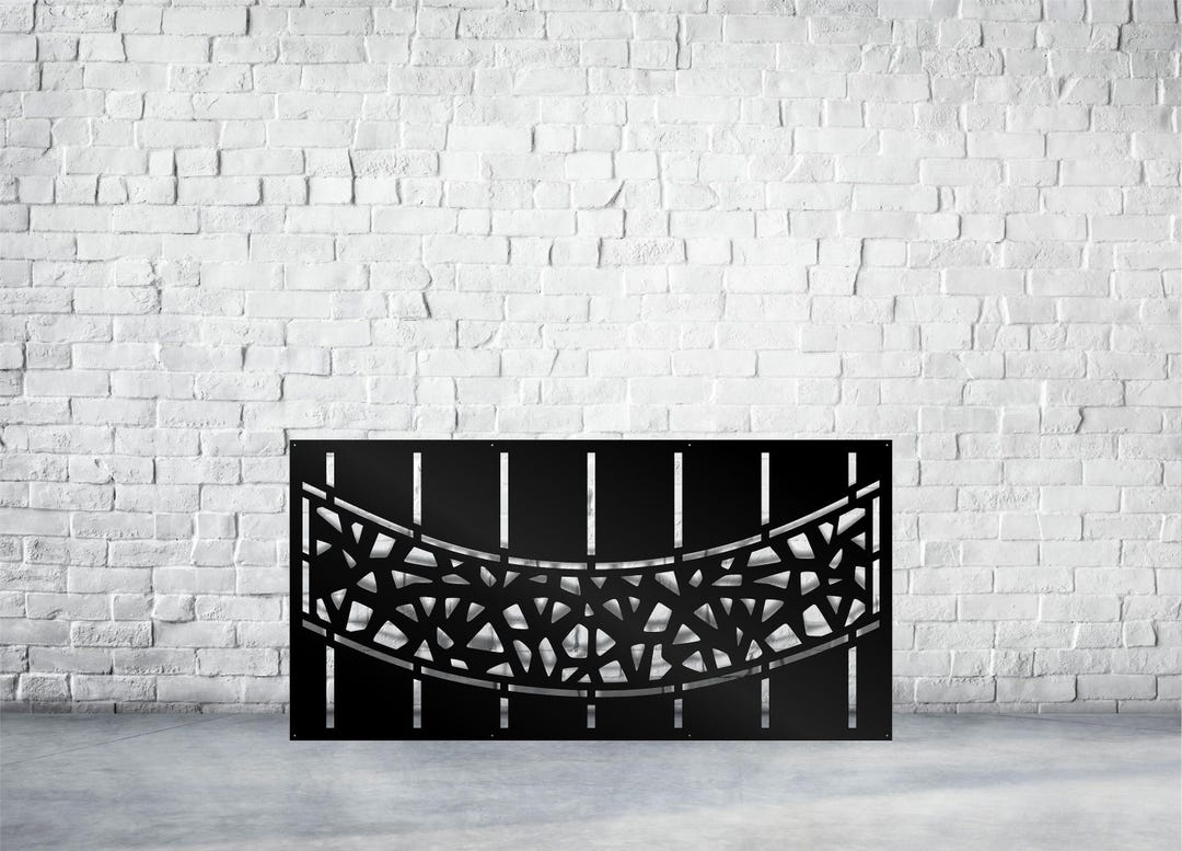 Steel Metal Railing Panel, Laser Cut Decorative Steel Privacy Panel ...