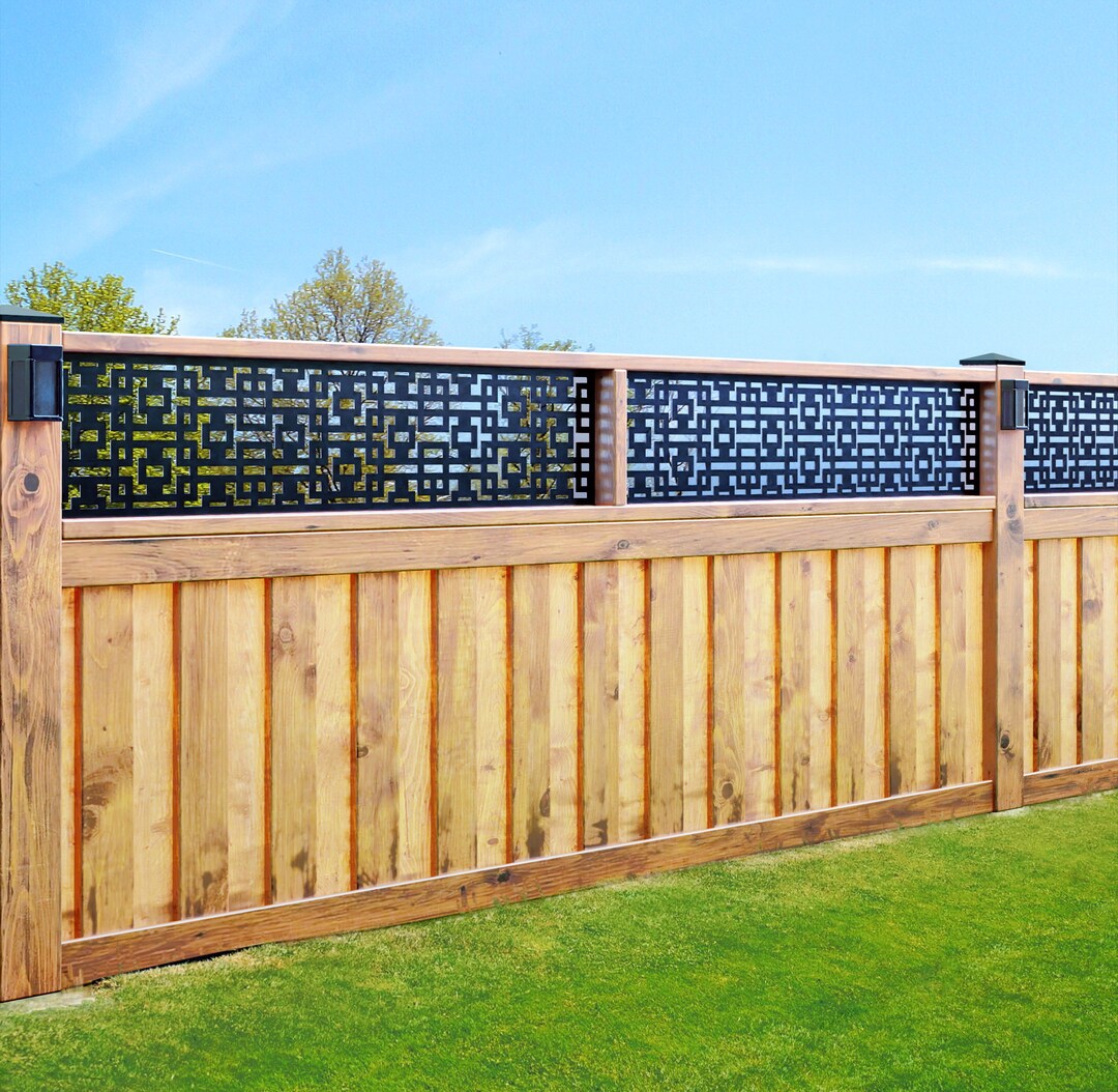 Fence Toppers Metal Decorative Panels, Railing Fence Panel Toppers, Fence Railing Tops, Gabbro